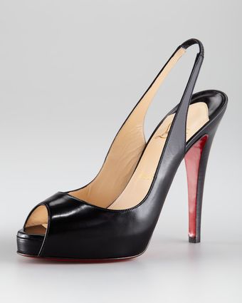 Christian Louboutin No Prive Leather Slingback Pumps - Lyst
