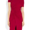 Donna Karan New York Draped Stretch Jersey Knot Dress in Red (scarlet) - Lyst