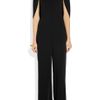 Esteban Cortazar CapeBack Cady and Stretch Crepe Jumpsuit in Black - Lyst