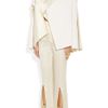 Esteban Cortazar CapeBack WoolBlend and Duchess Satin Jacket in White (ivory) - Lyst