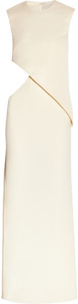 Esteban Cortazar Cutout Cady and Velvet Gown - Lyst