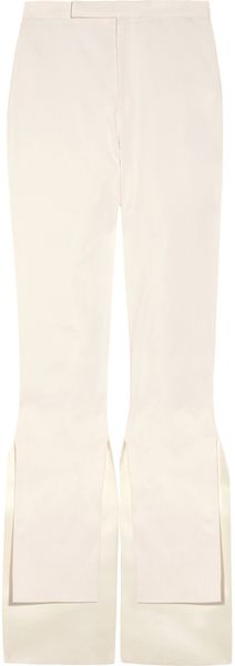 Esteban Cortazar Slit-Detailed Twill and Duchess Satin Pants - Lyst
