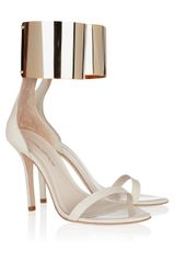 Esteban Cortazar Metal Anklecuff Leather Sandals