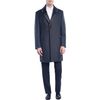 Fendi Removable Fur Collar Overcoat in Gray for Men (charcoal) - Lyst