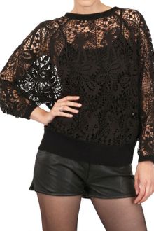 Isabel Marant Guipure Lace Cotton Sweatshirt - Lyst