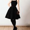 Lanvin Structured Velvet Dress in Black - Lyst