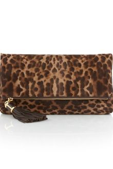 Michael Kors Large Tonne Calfhair Foldover Clutch - Lyst