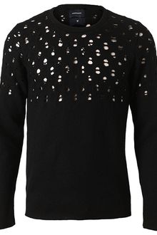 Mihara Yasuhiro Distressed Wool Sweater - Lyst