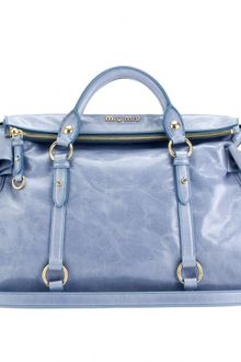 Miu Miu Bow Leather Tote - Lyst