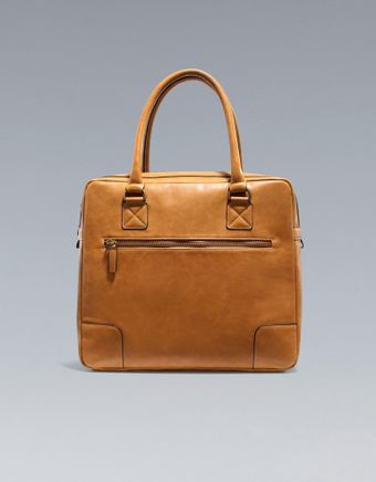 Zara Zipped Briefcase - Lyst