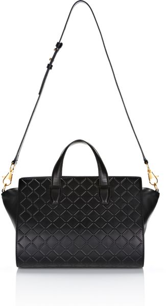 Alexander Wang Pelican Satchel in Black with Yellow Gold in Black - Lyst