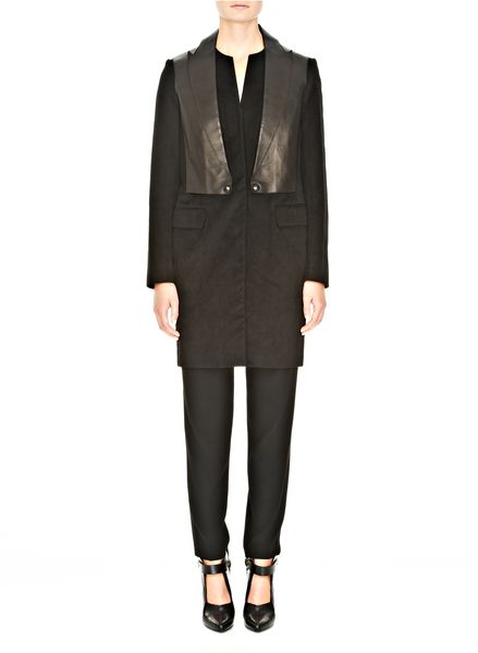 Alexander Wang Slotted Coat Dress in Black - Lyst
