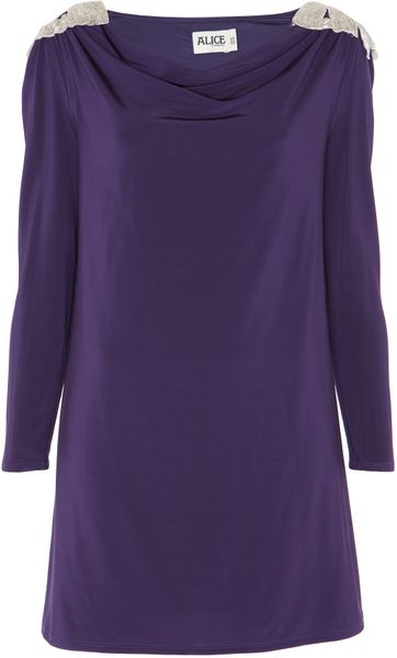 Alice By Temperley Mini Marilyn Dress in Purple (plum) - Lyst
