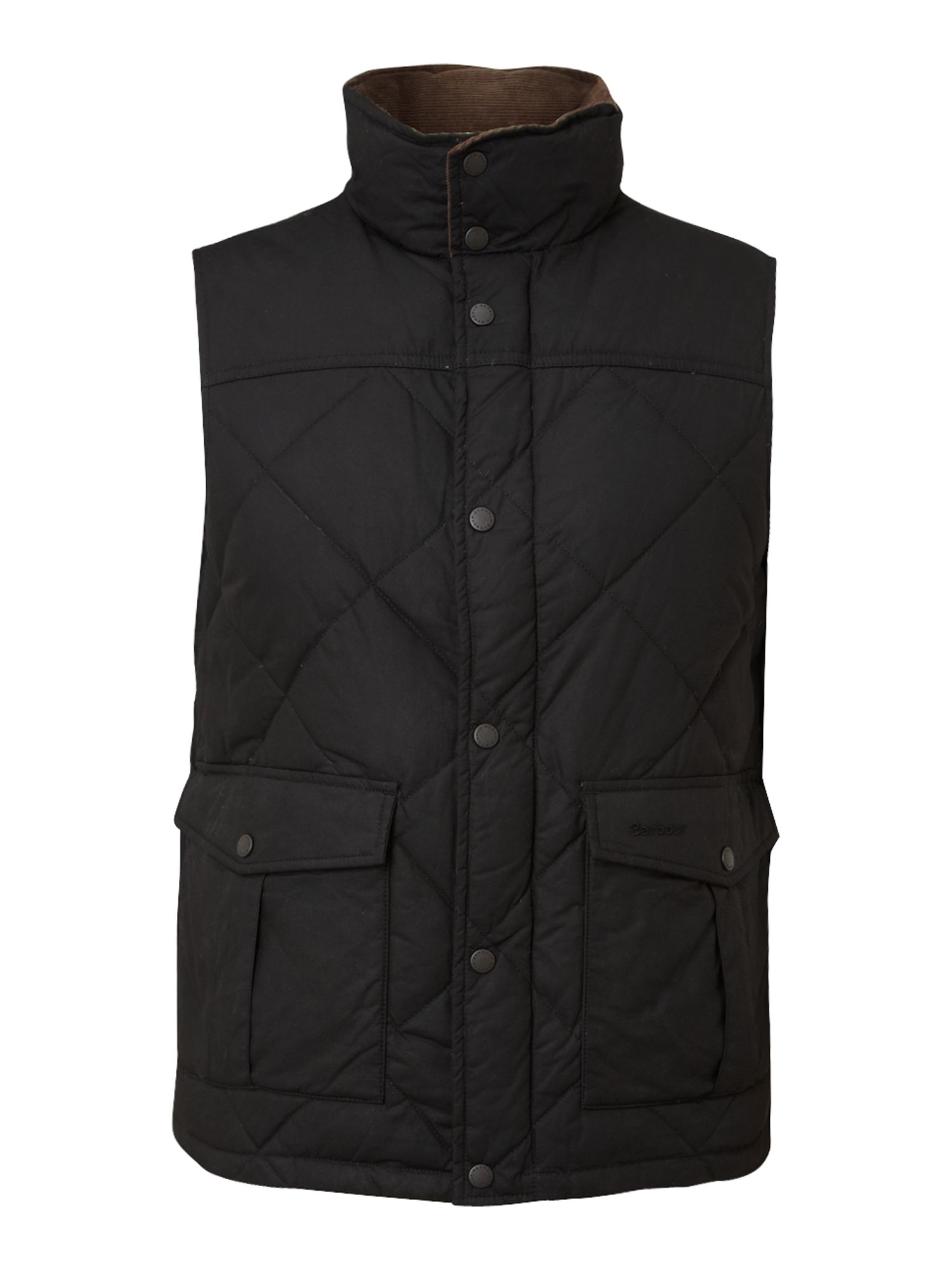 Barbour Down Wax Gilet in Black for Men Lyst