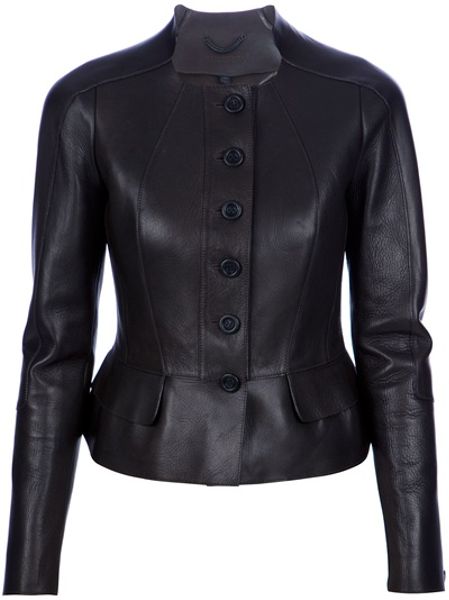 Burberry Prorsum Leather Jacket in Brown - Lyst