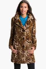 Gallery Single Breasted Faux Fur Walker