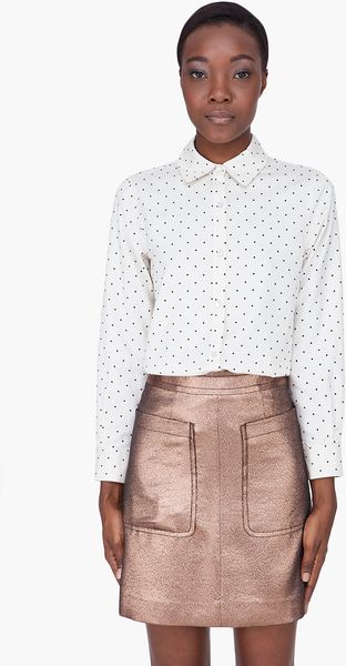 Marc By Marc Jacobs Zandra Flocked Dot Blouse - Lyst