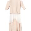 Paula Raia  Long Sleeved Pale Pink Illusion Gown in Pink (pale pink) - Lyst