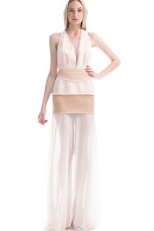 Paula Raia Summer Two-Tone Illusion Gown - Lyst