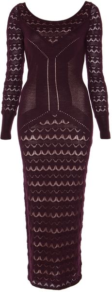 Temperley London Judith Pencil Dress in Purple (bordeaux) - Lyst