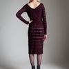 Temperley London Judith Pencil Dress in Purple (bordeaux) - Lyst