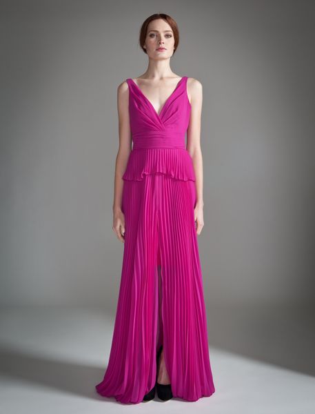 Temperley London Long Serena Dress in Purple (fuschia)