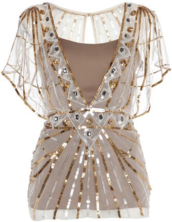 Temperley London Gold Web Top - Lyst
