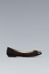 Zara Pointed Studded Ballerina