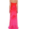 Alexander Mcqueen Petal Print Chiffon Bustier Dress in Pink - Lyst
