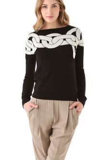 Diane Von Furstenberg Tinkit Chain Sweater - Lyst