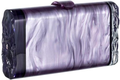 Edie Parker Ss Back Lit Lavender Pearlescent Lara Clutch in Purple (lavender/dk purple) - Lyst