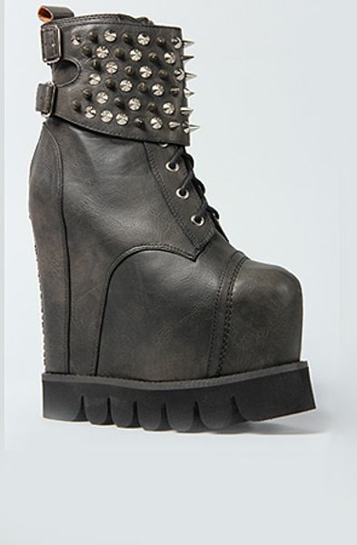 Jeffrey Campbell The Zidler Shoe in Black Distressed Silver in Black - Lyst