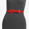 Kate Spade Patent Leather Bow Belt in Red - Lyst
