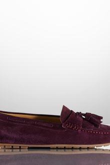 Ralph Lauren Collection Lacy Suede Tassel Loafer - Lyst