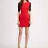 Tibi Ponte Colorblock Dress in Red - Lyst