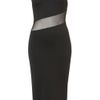 Topshop Zig Zag Mesh Midi Dress in Black - Lyst