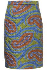Topshop Quilted Paisley Silk Skirt By Jw Anderson For Topshop