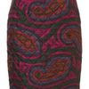 Topshop Quilted Paisley Silk Skirt  in Red (pink) - Lyst