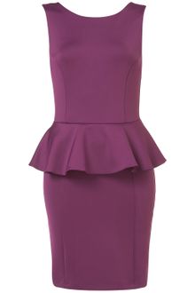 Topshop Scuba Peplum Pencil Dress - Lyst