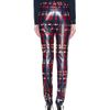 Tory Burch Christina Plaid Leather Pant in Multicolor - Lyst
