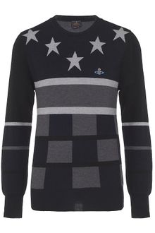 Vivienne Westwood Stars Stripes and Checks Sweater - Lyst