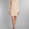 Ax Paris Long Sleeve Peplum Dress in Beige (stone) - Lyst