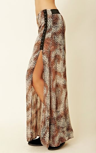 Blu Moon Eyelet Slit Skirt - Lyst