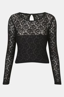 Topshop Lace Crop Top - Lyst
