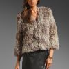 Anna Sui Mongolian Faux Fur Jacket in Animal (grey multi) - Lyst