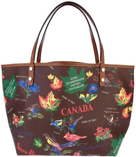 Dsquared2 Printed Tote Bag in Brown - Lyst