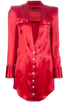 Balmain Long Silk Blouse - Lyst