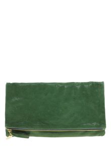 Clare Vivier Green Foldover Clutch - Lyst