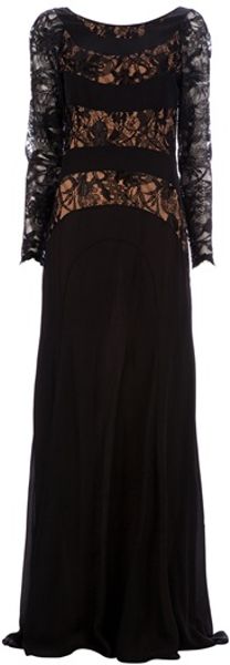 Emilio Pucci Lace Detailed Evening Dress in Black - Lyst