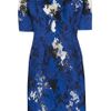 Erdem Sophia Embroidered Satin Twill and Lace Dress in Blue - Lyst